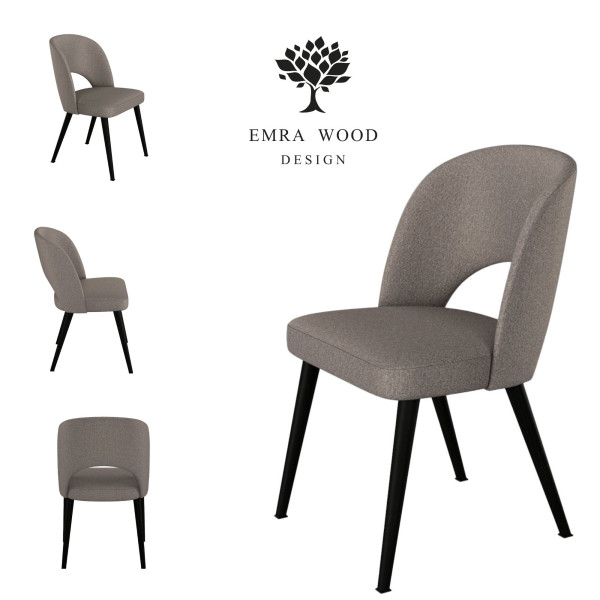 Emra Wood Premium KR-5 krzesło tk. CAPSULE-6 czarny