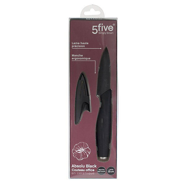 Couteau d'office céramique - lame 75cm Absolu Black - 5Five