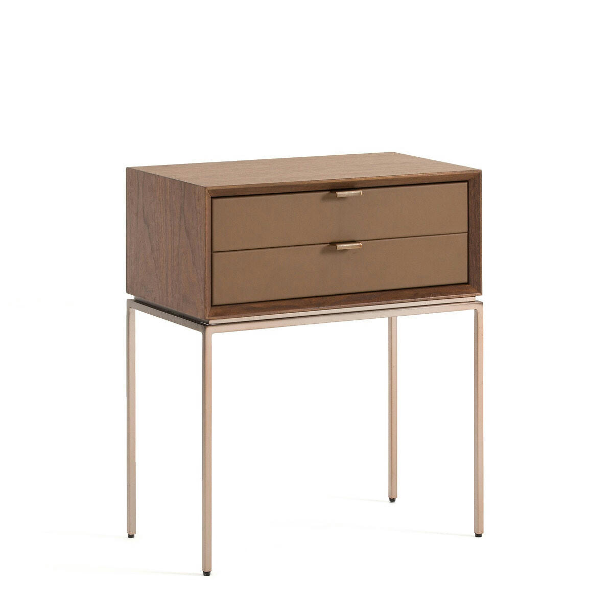 Chevet noyer/cuir, Delina