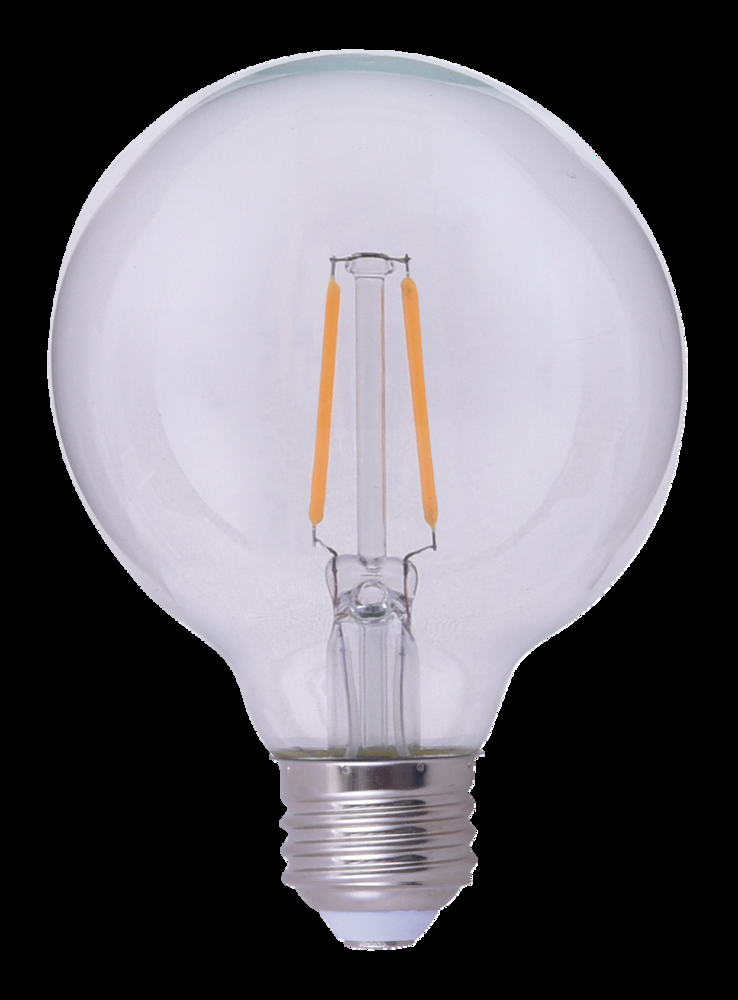 NOMA G25 E26 Base Globe Dimmable LED Light Bulbs 350 Lumens, Warm White, 40W, 2-pk
