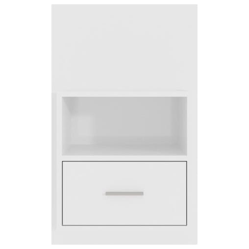 NNEVL Wall-mounted Bedside Cabinets 2 pcs High Gloss White