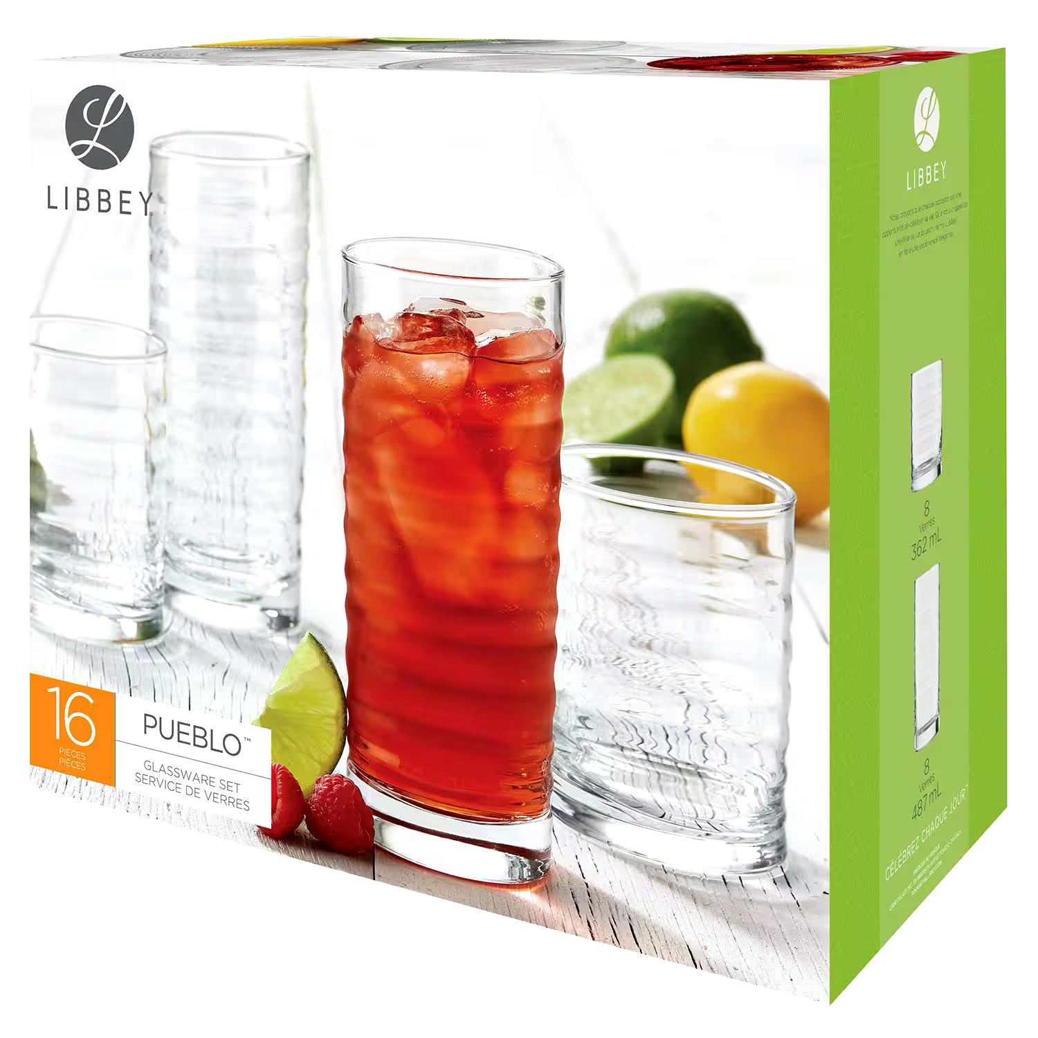 Libbey Pueblo Tumbler Set, 16-pc