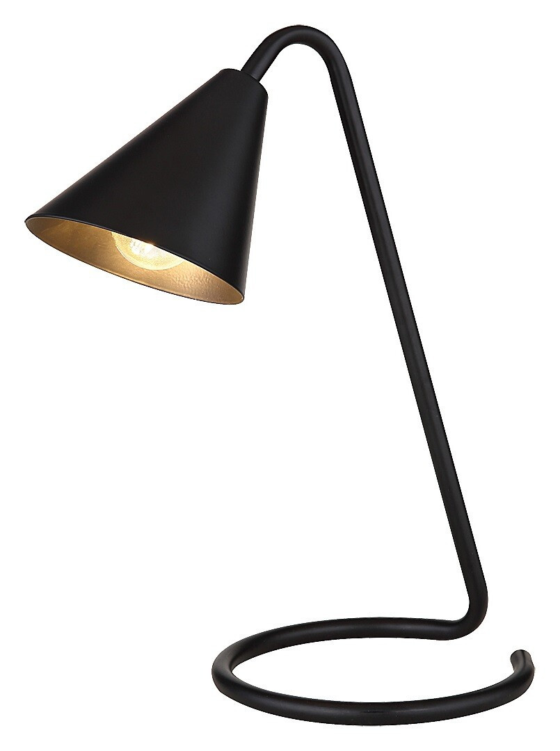 Lampka biurkowa minimalistyczna czarna Monty 1xE14x40W wys:34,5cm Rabalux