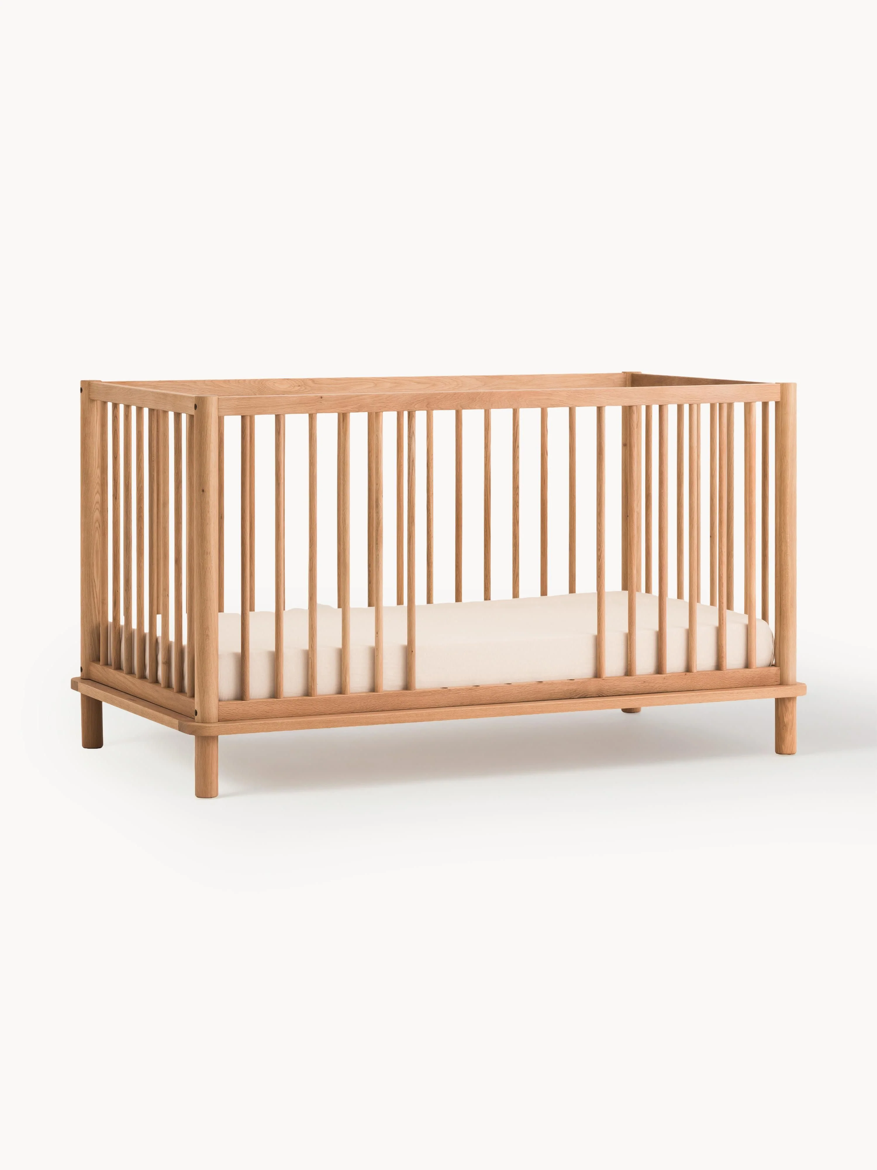 Höhenverstellbares Babybett Latitude aus Eichenholz, 70 x 140 cm