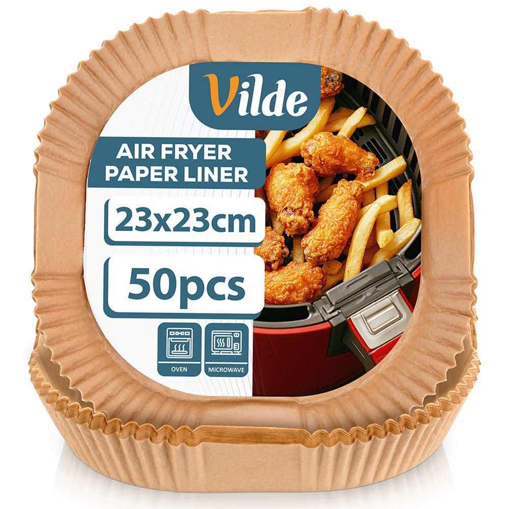 Wkład do frytkownicy Air Fryer papierowy kwadratowy 23x23 cm 50 szt.
