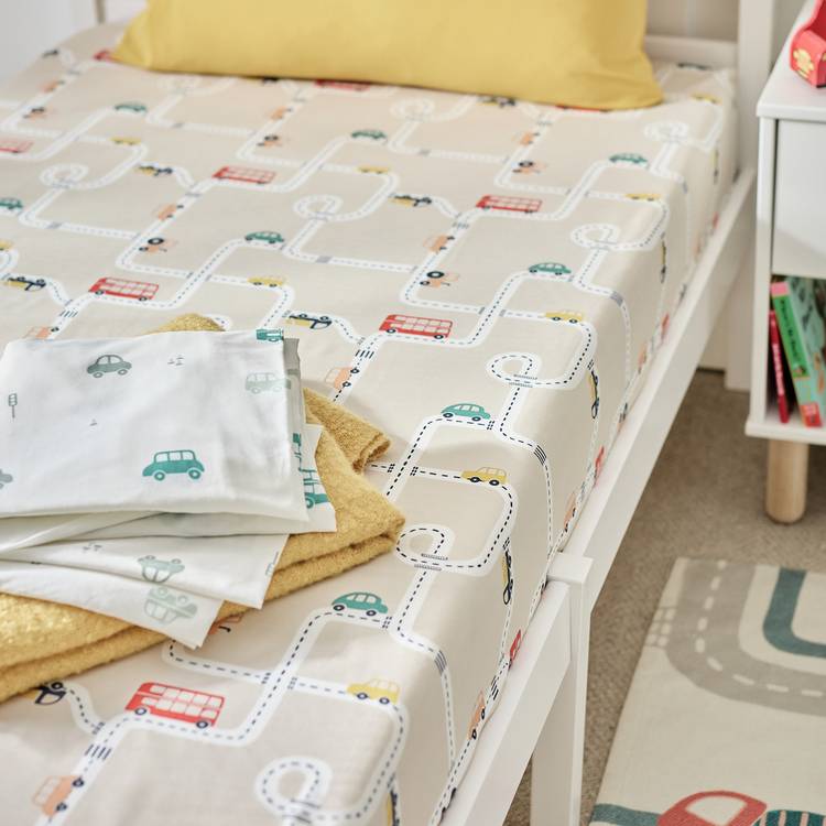 Habitat Transport Twin Nursery Fitted Sheet - Cot Bed