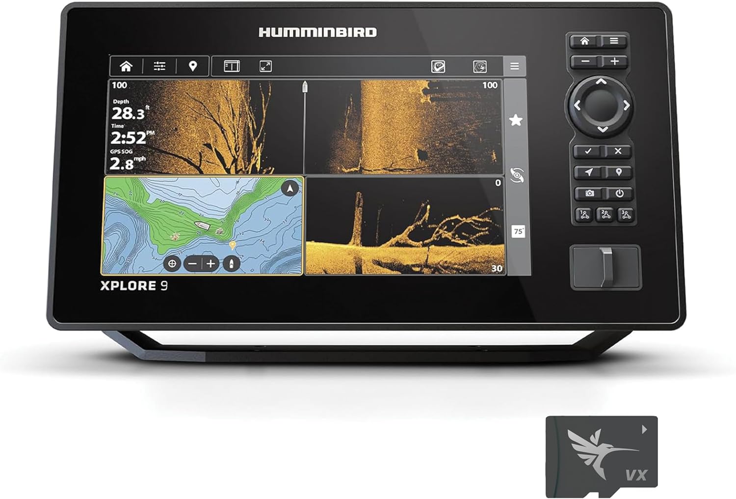 Humminbird XPLORE Series GPS Fish Finder MEGA Side Imaging+ & HD Touchscreen Display