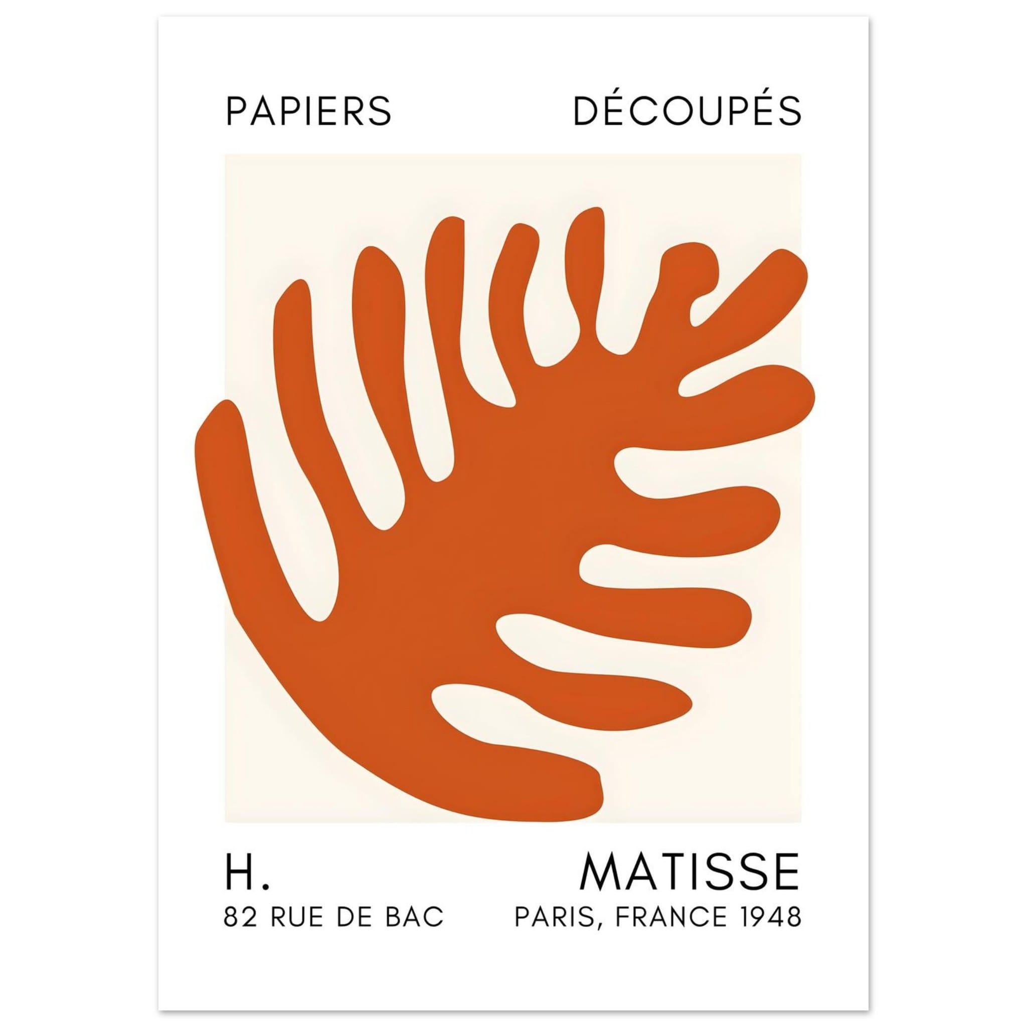 Artfulprints Poster Matisse – Coral bloom orange  - 50x70 cm - Oranje