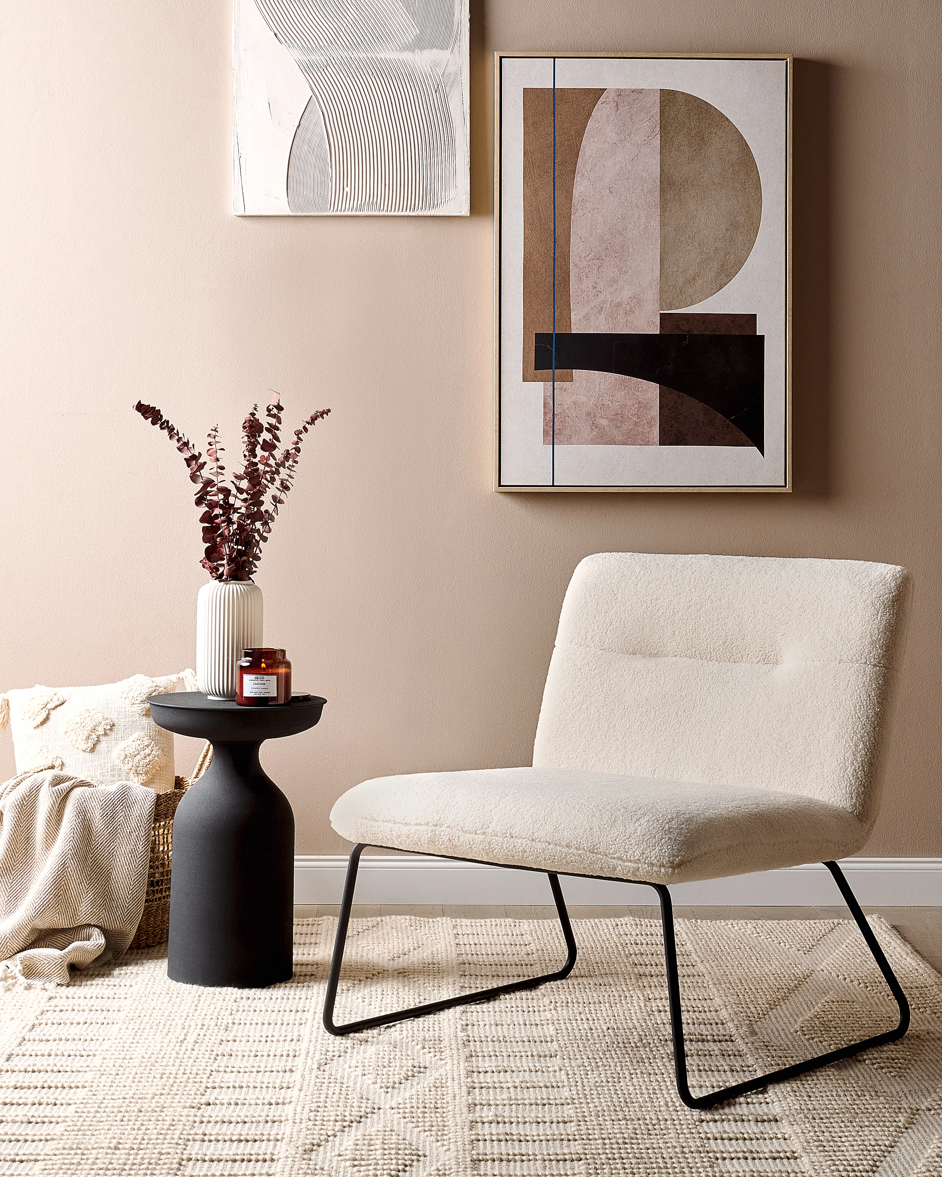 Armchair COTULLA Boucle White