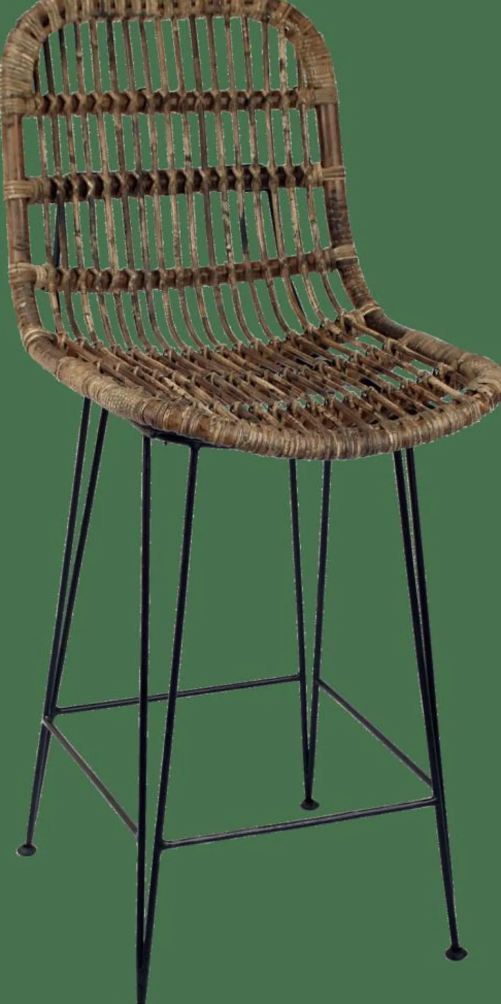 Chaises De Bar^CASA SUMATRA Tabouret De Bar Noir, Naturel