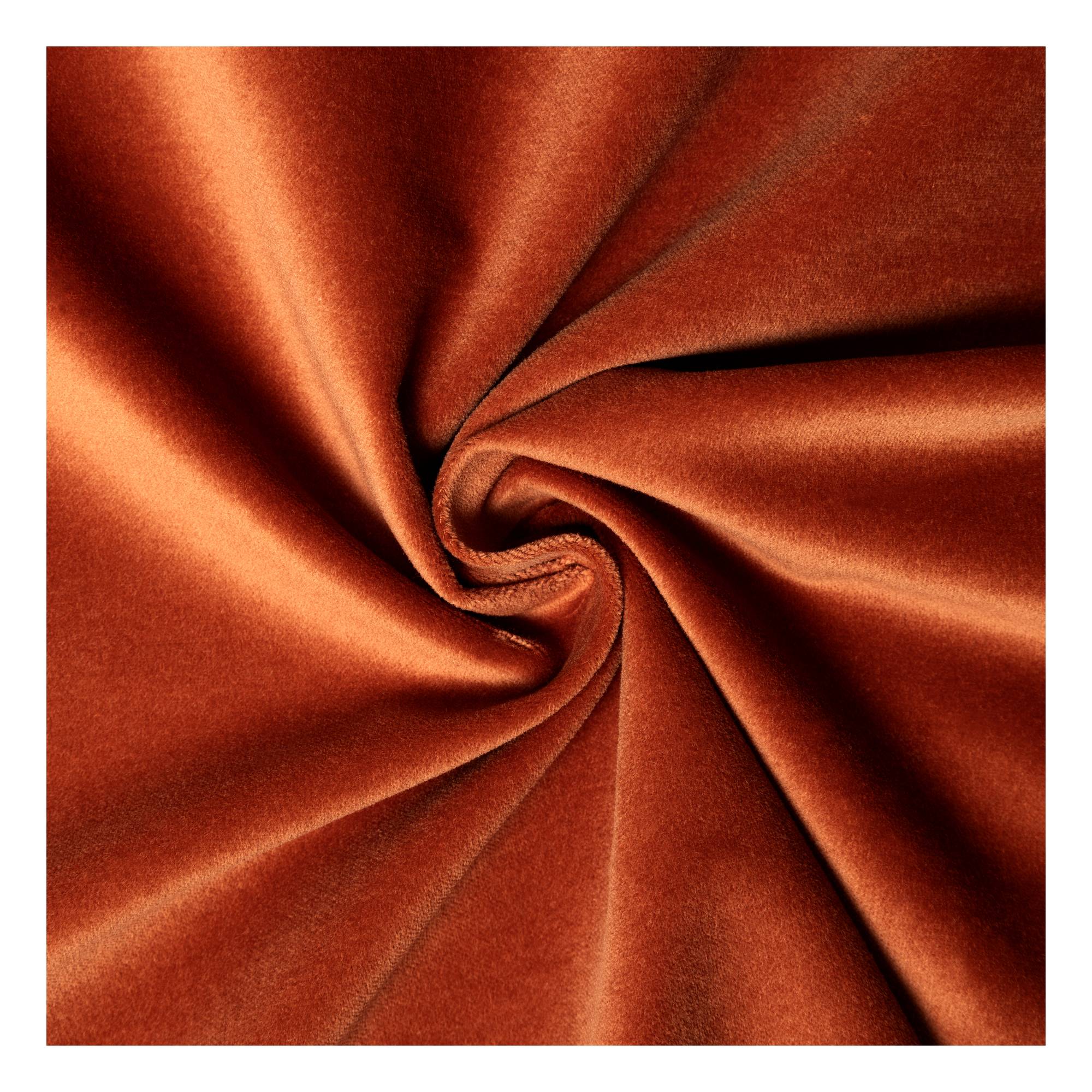 Rust Cotton Velvet Fabric?by the Metre