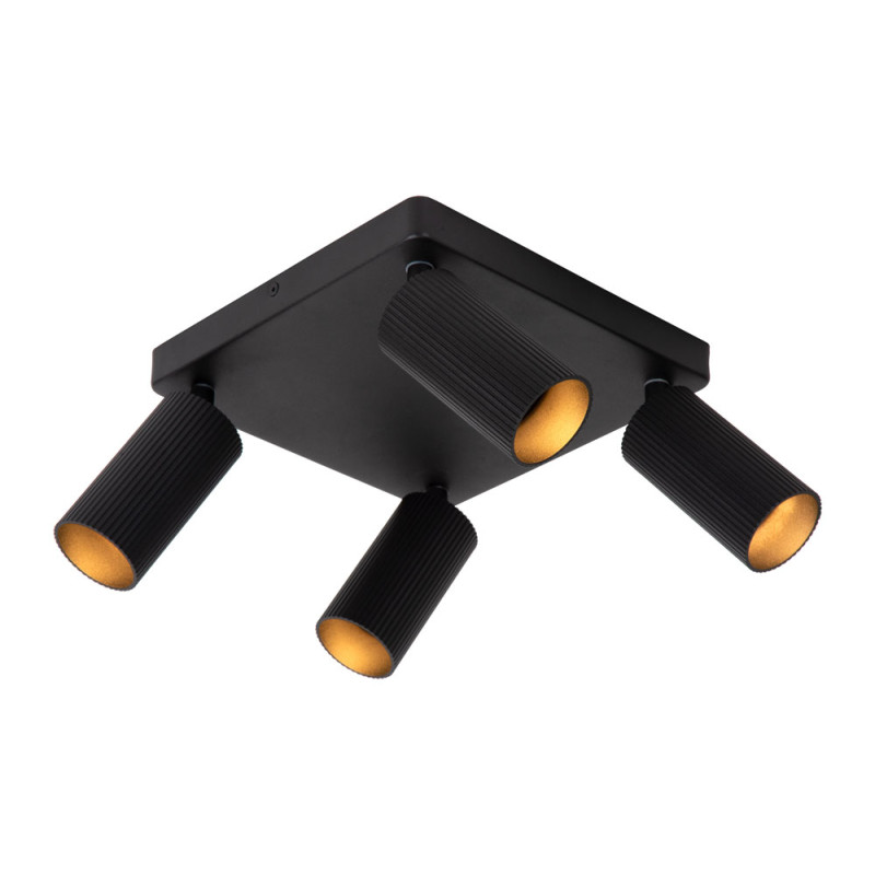 Spot LED Clubs noir GU10 4 x 40 W LUCIDE