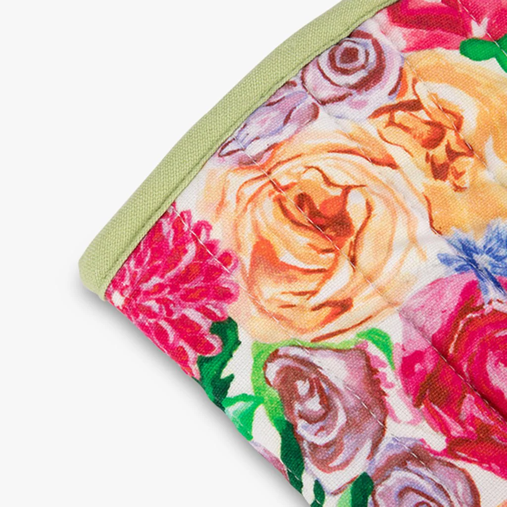 Pega Luva Algodão Flores MARIE