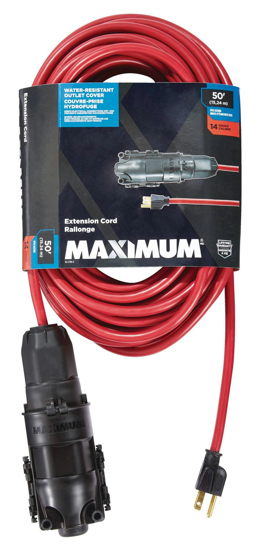 Maximum 14/3 SJTW Power Shell Extension Cord, 50-ft