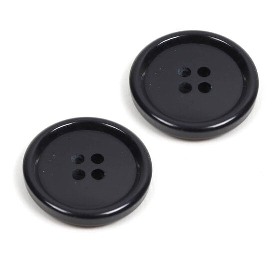 Hemline Royal Blue Basic Holes Button 2 Pack