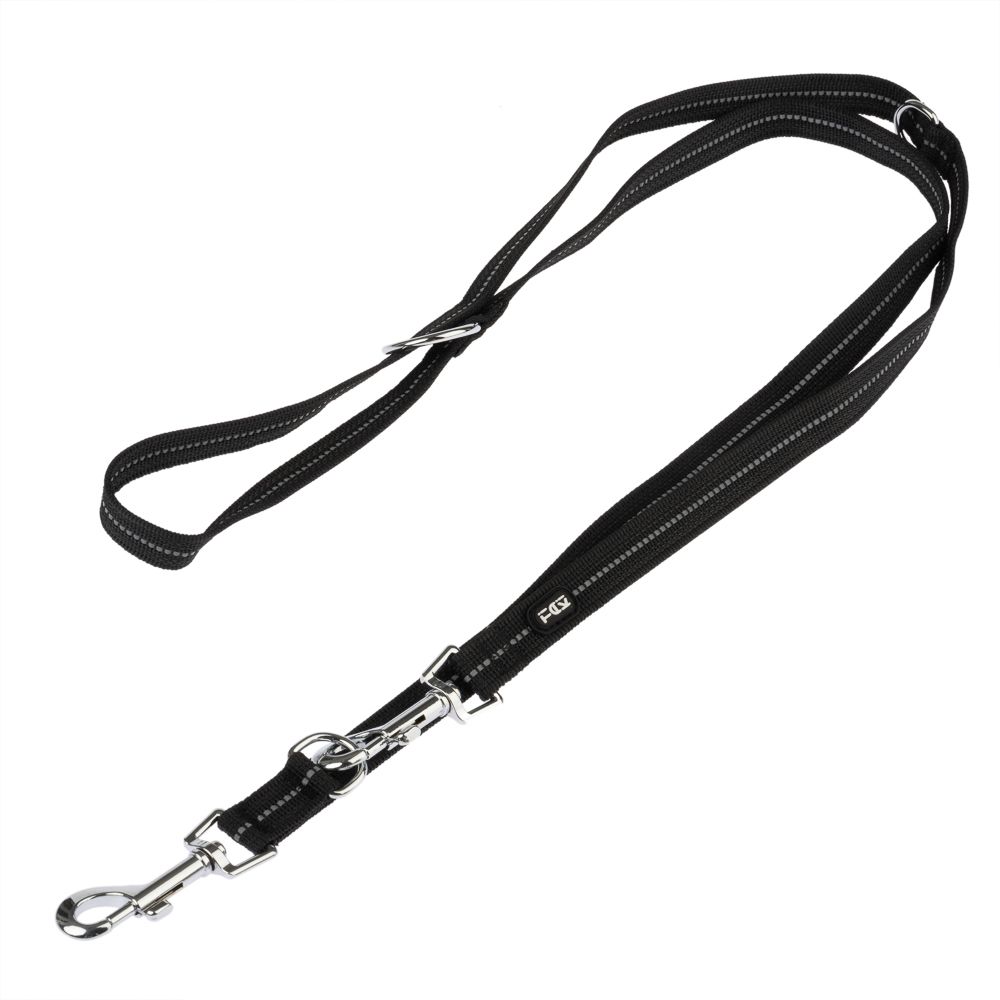 TIAKI Reflective Rubber Dog Lead - Black