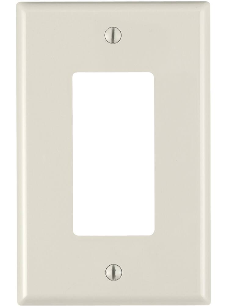 Leviton 0PJ26-747 Decora Rocker Style Switch Midway Nylon Wallplate, 1 Gang, Light Almond