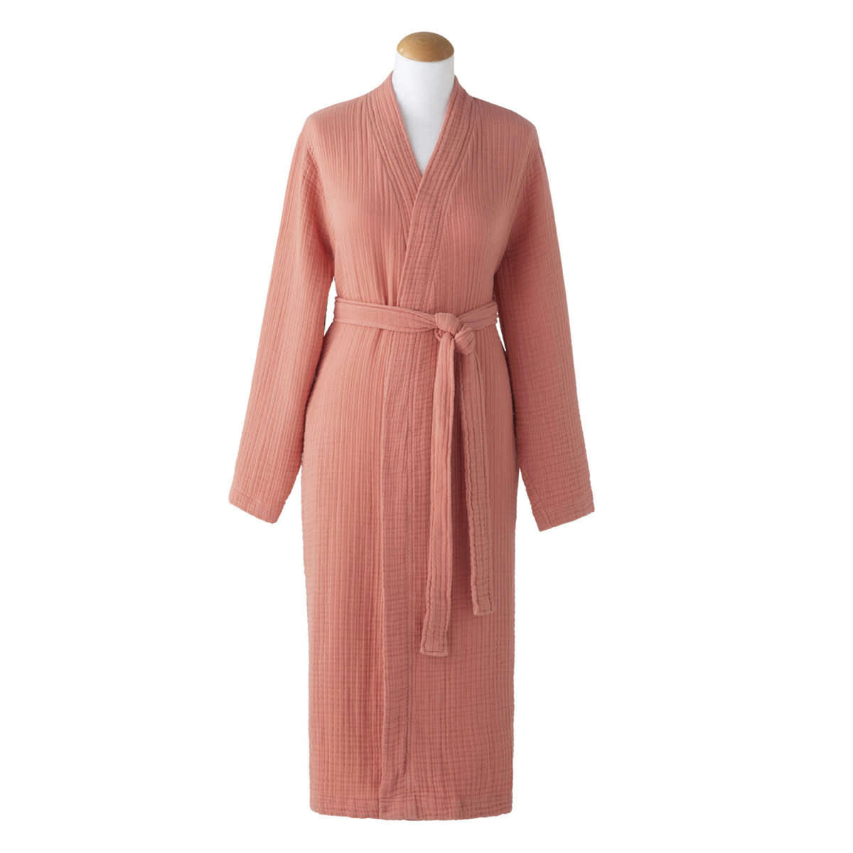 BONHEUR - Peignoir en gaze de coton rose