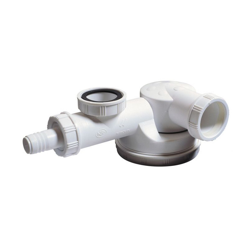 Siphon extra plat pour évier 1 bac INVENTIV
