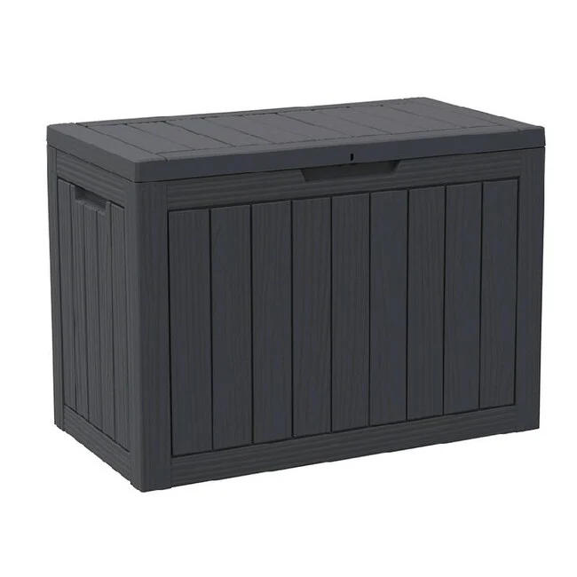 45 Gallon Outdoor Deck Storage Box - Weatherproof Patio Container for Cushions, Tools & Garden Supplies - 45GAL