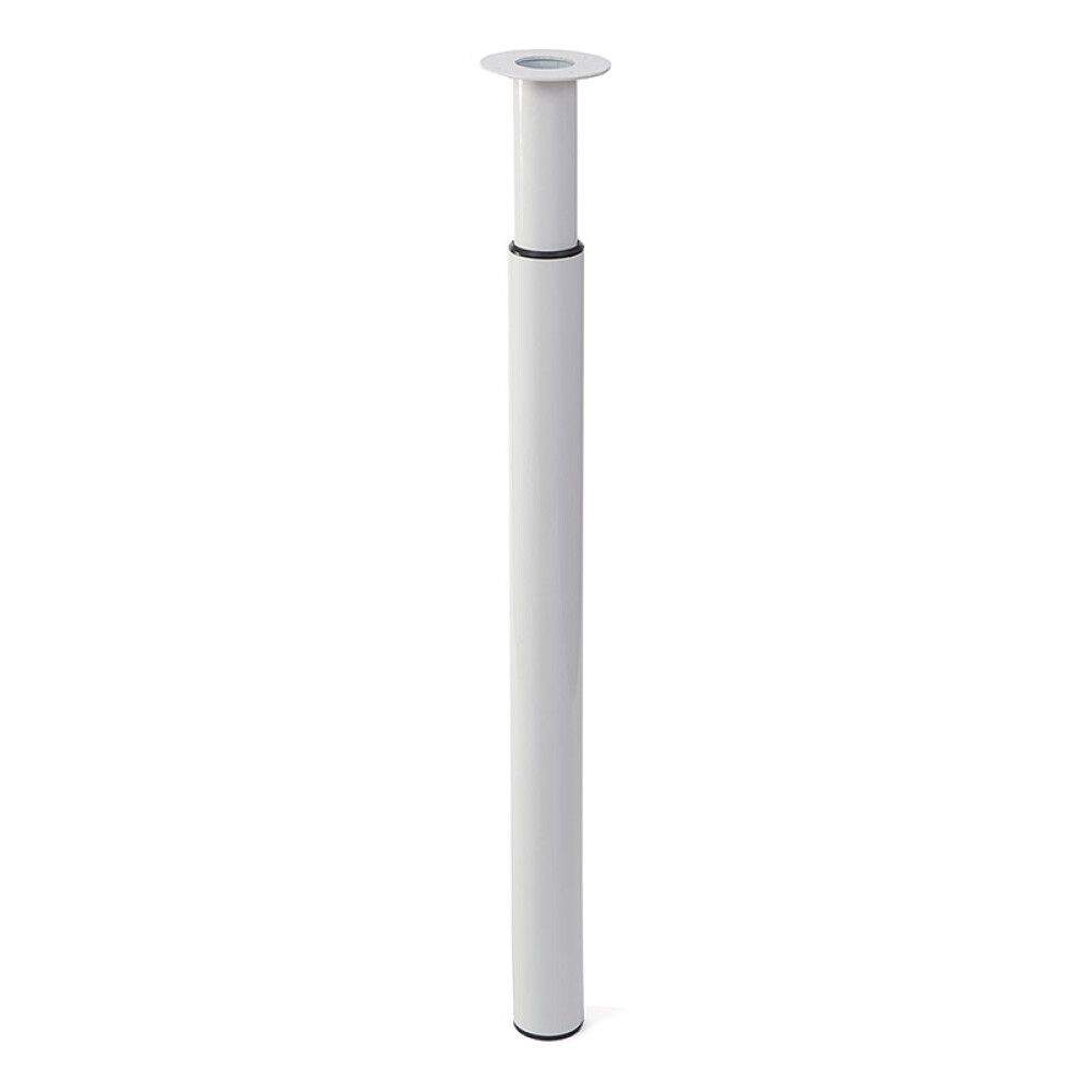 MØBELBEN REI JUSTERBART STÅL Ø50-60X710-1000MM HVIT