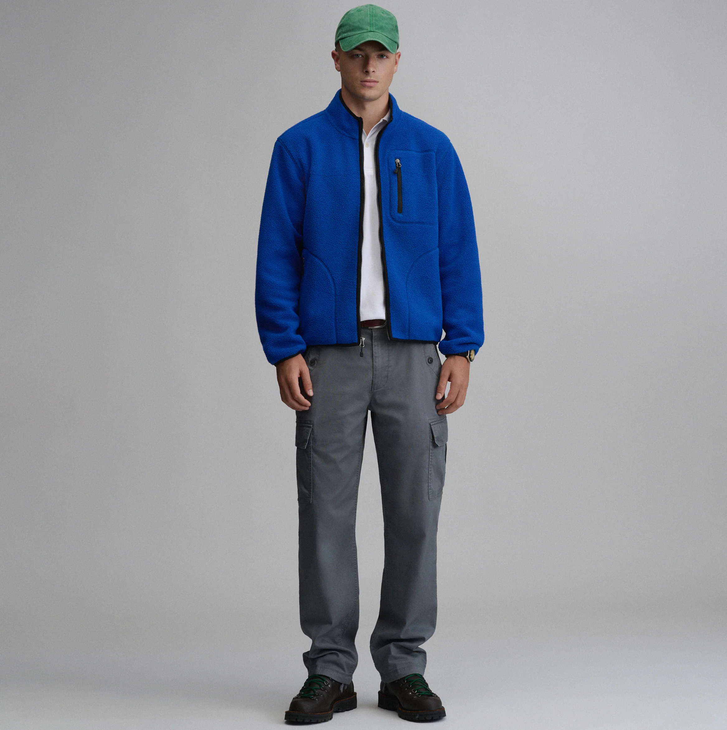 Men's Journey Full-Zip Solid Fleece Pullover