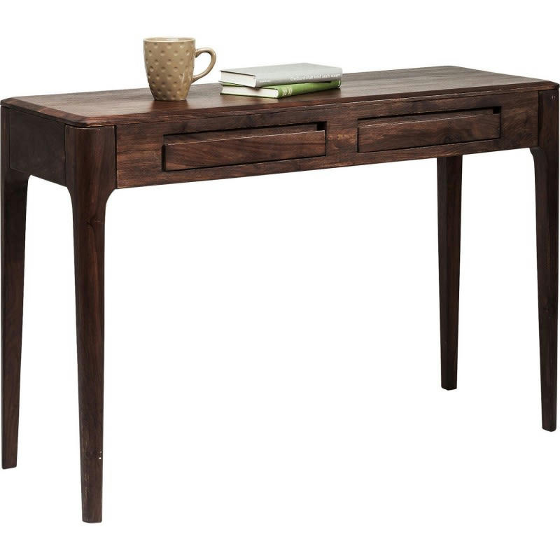 BROOKLYN WALNUT - Console/bureau 2 tiroirs en Sheesham massif
