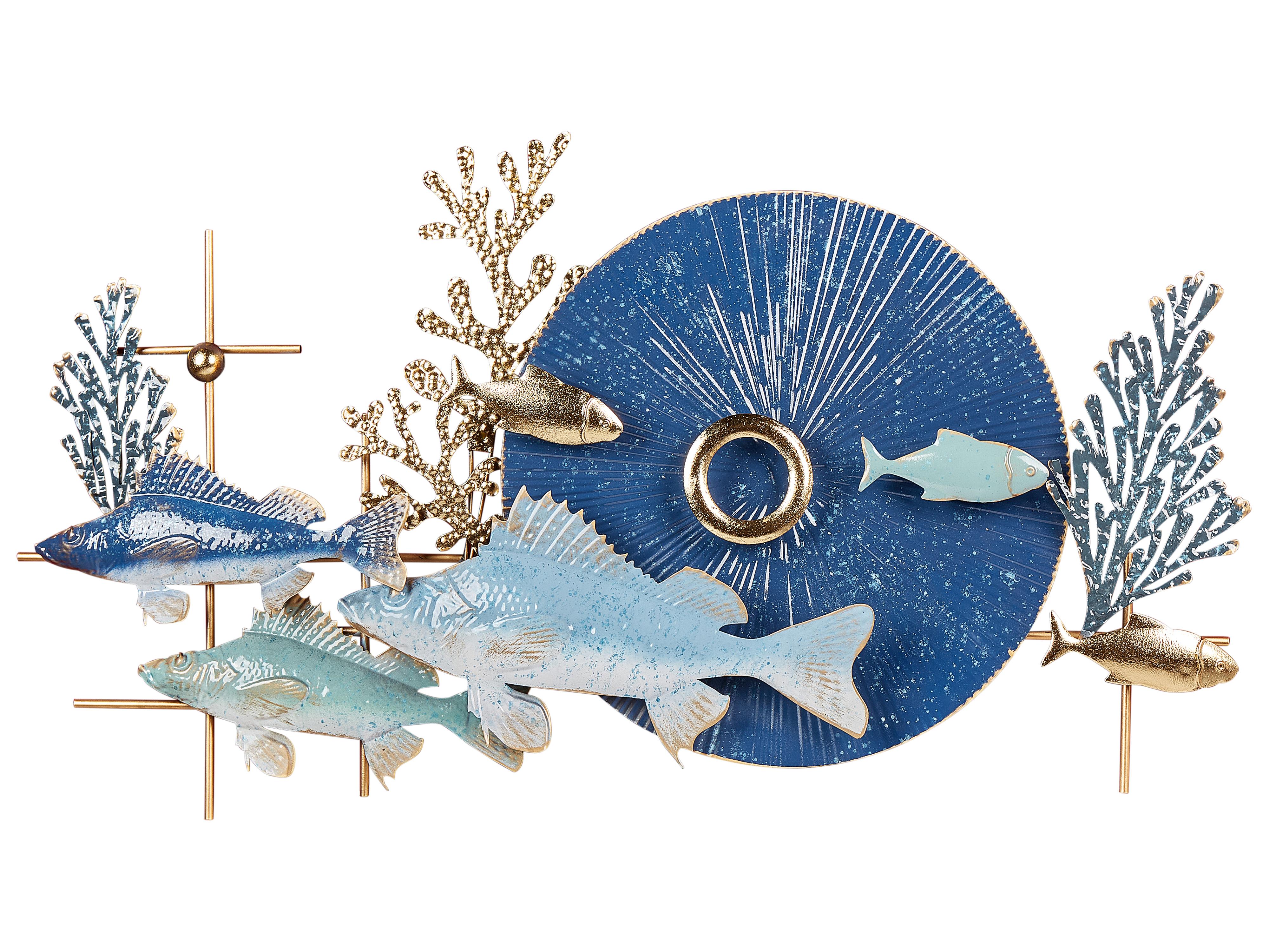 Wall Decor Fish BARIUM Metal 48 cm Blue