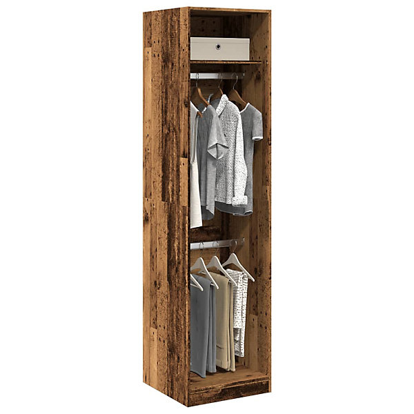 Garde-robe vieux bois 50x50x200 cm bois d'ingénierie vidaXL
