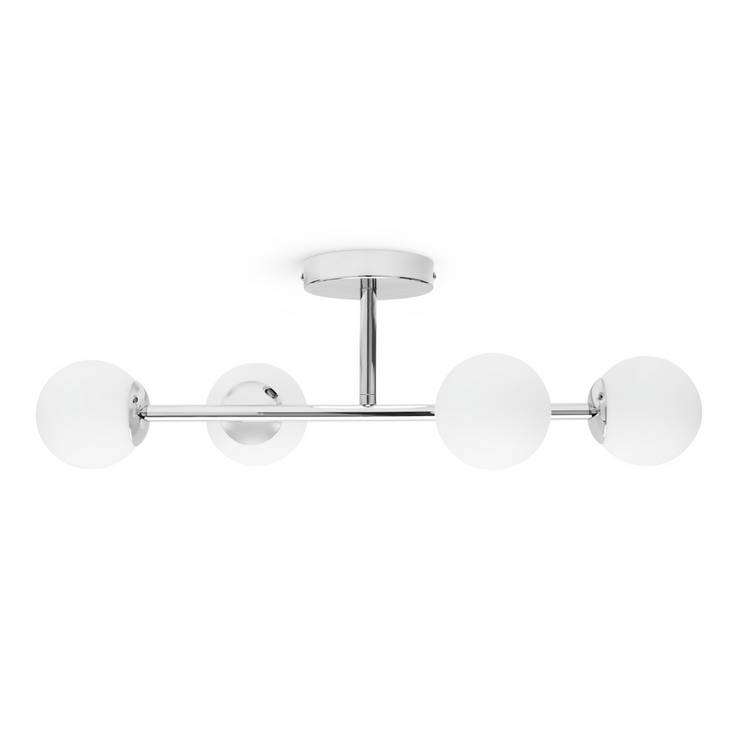 Habitat Metal 4 Light Bathroom Flush Ceiling Light - Chrome
