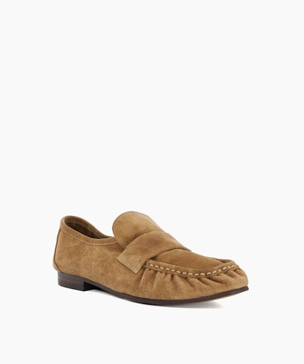 Gemi Taupe - Gathered Detail Loafers
