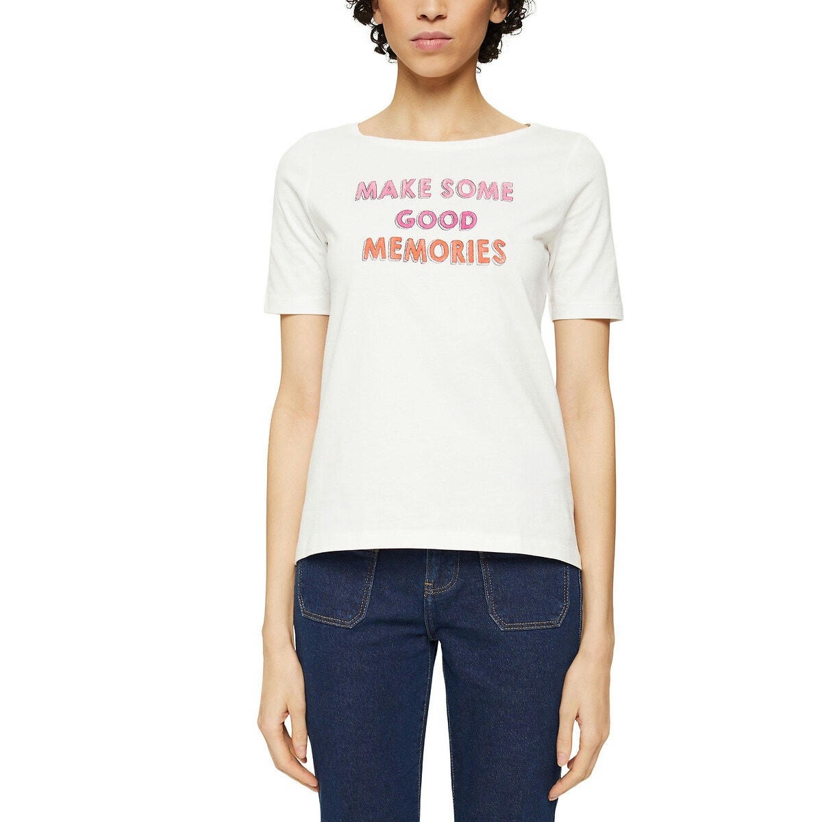 T-shirt col rond manches courtes avec motif