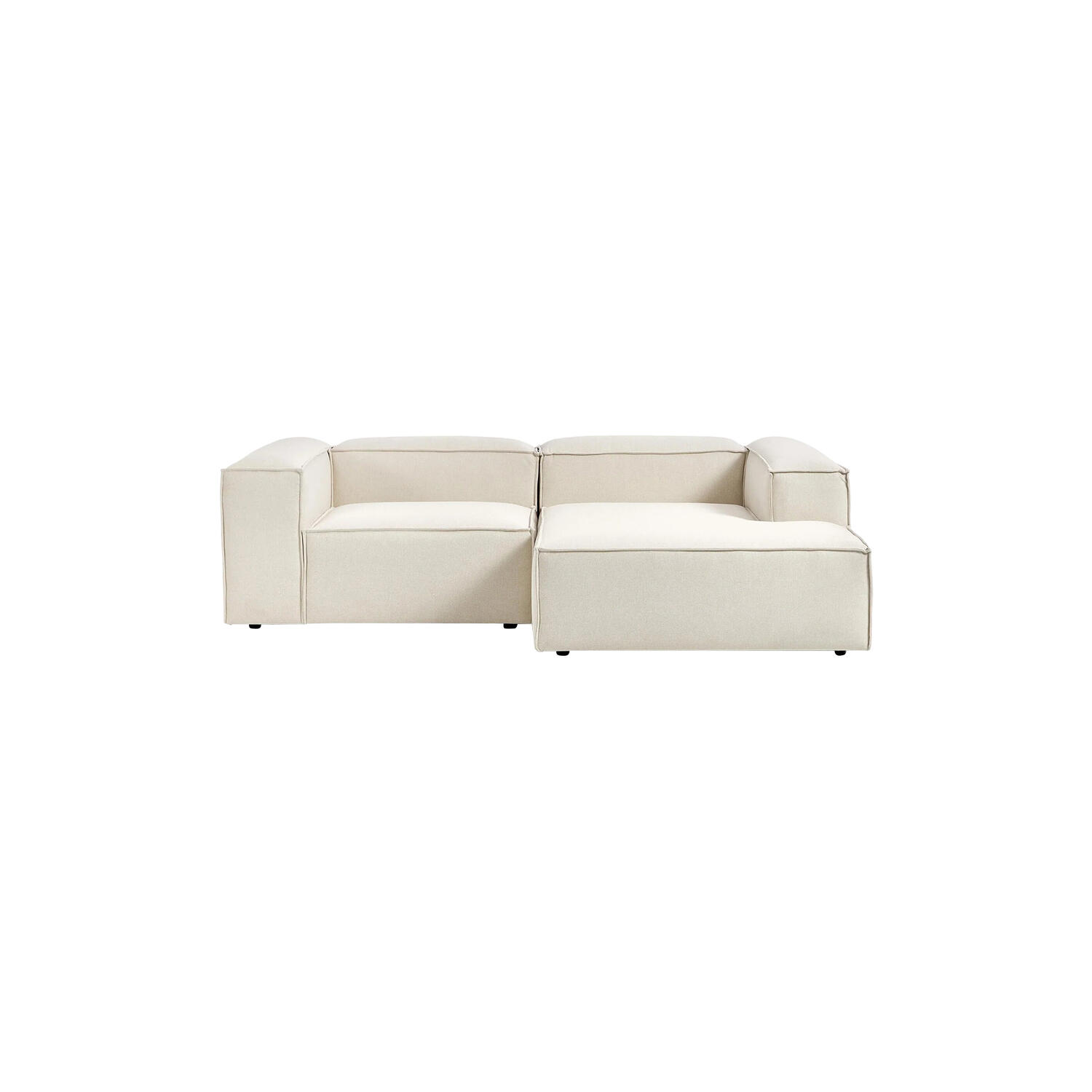Lennon 2 Seater Modular Left Corner Sofa, woven off white