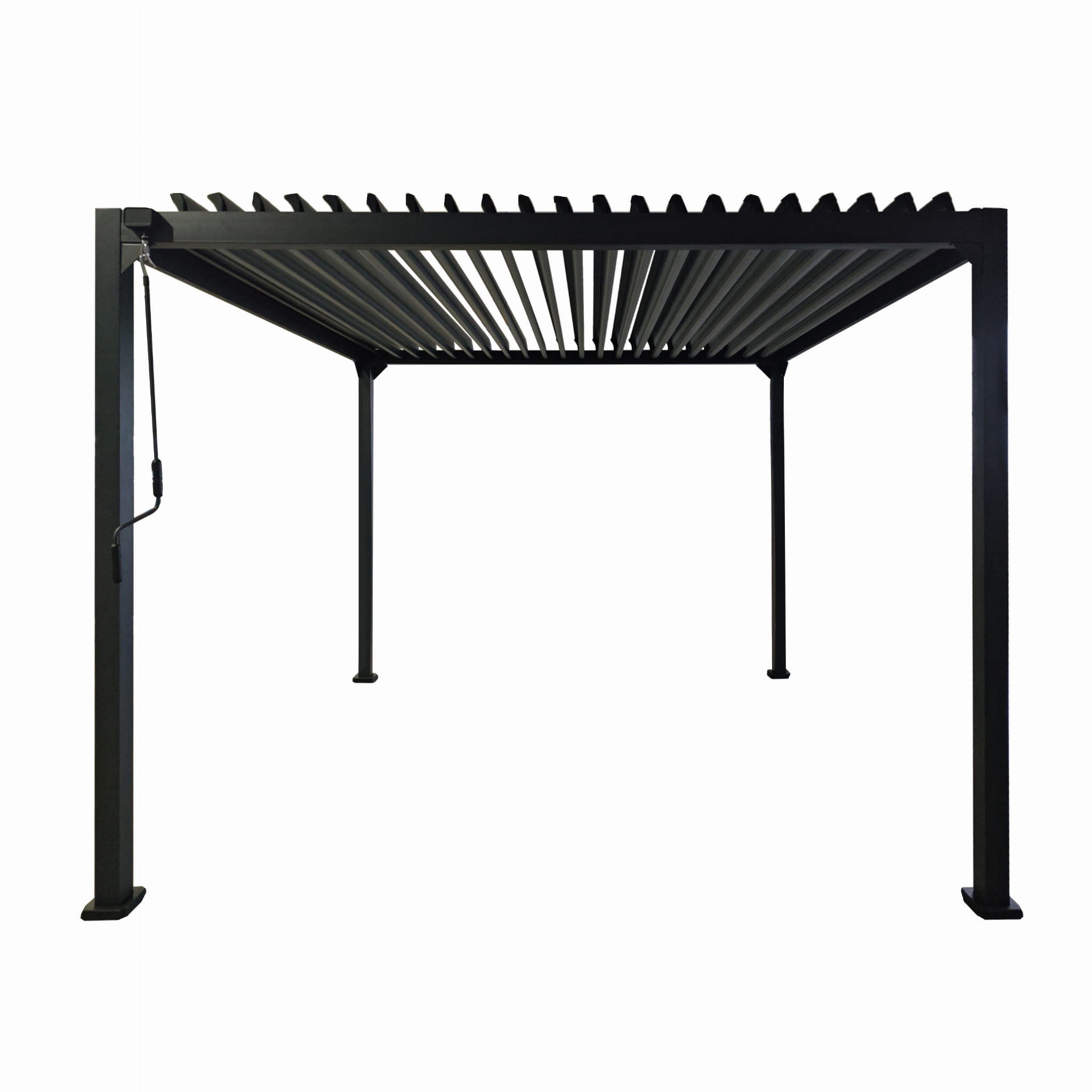 Pergola aluminiowa ze stalowym dachem 3x4x2,3m antracytowa