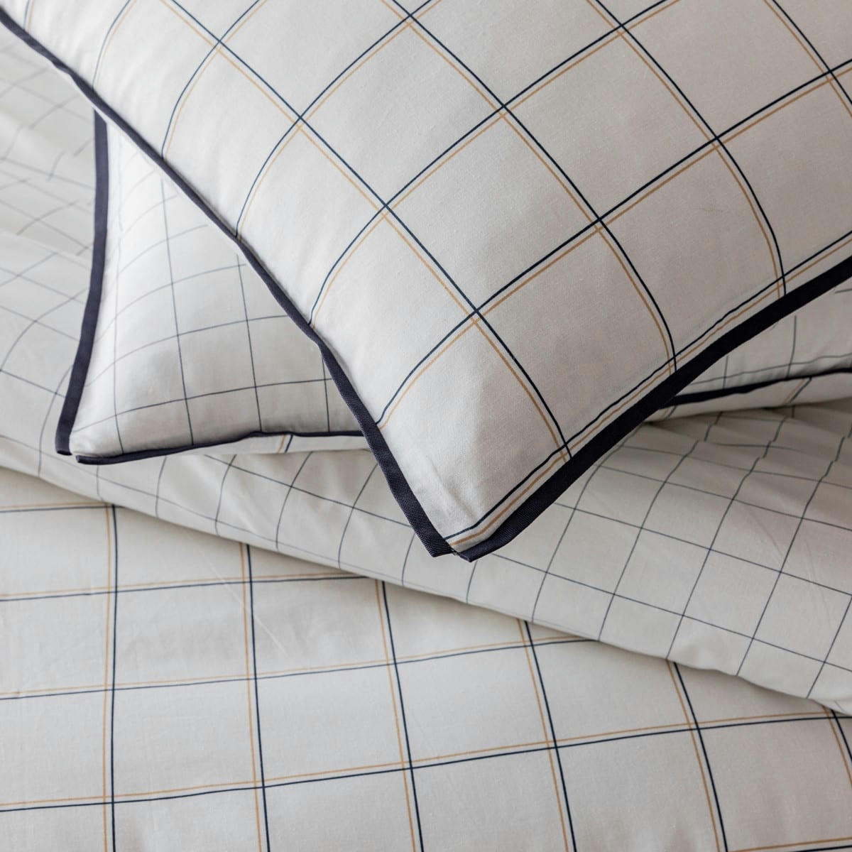 NESTOR - Parure de lit 2 personnes coton  imprimé blanc 260x240cm