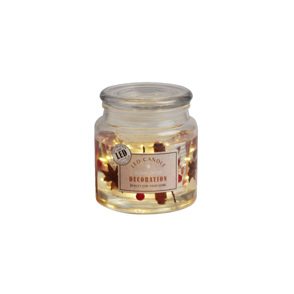 Bougie parfumée 12H avec décor intérieur LED (4 modèles)