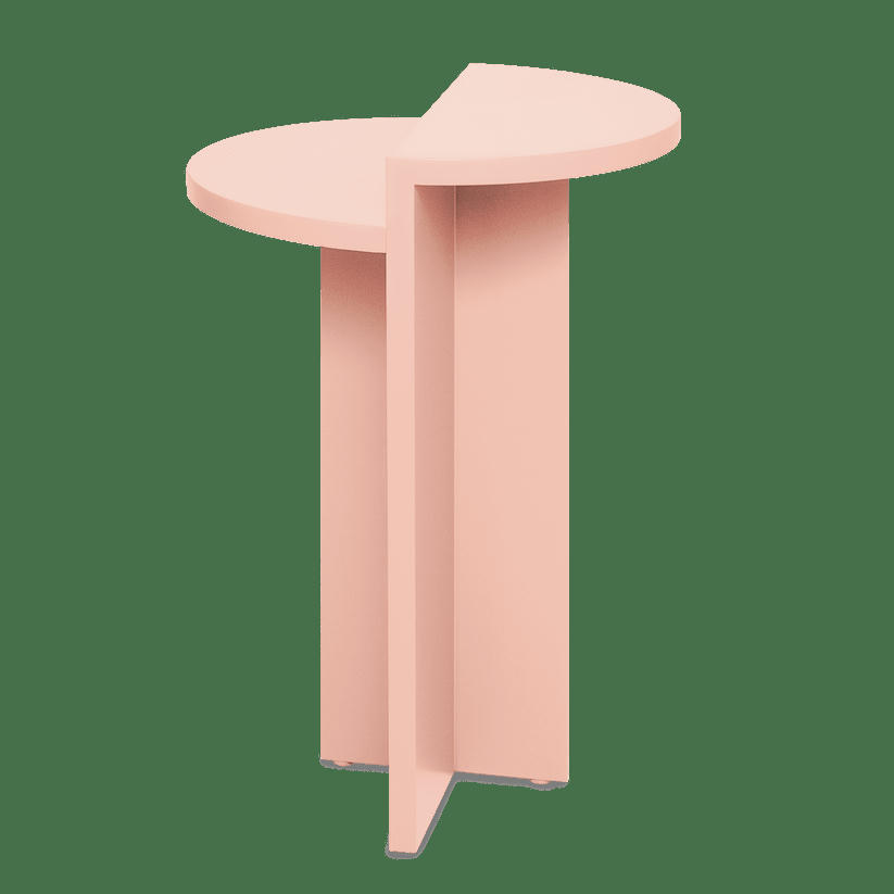 ANKA - Table d'appoint, bout de canapé en rose blush, 56*38*38