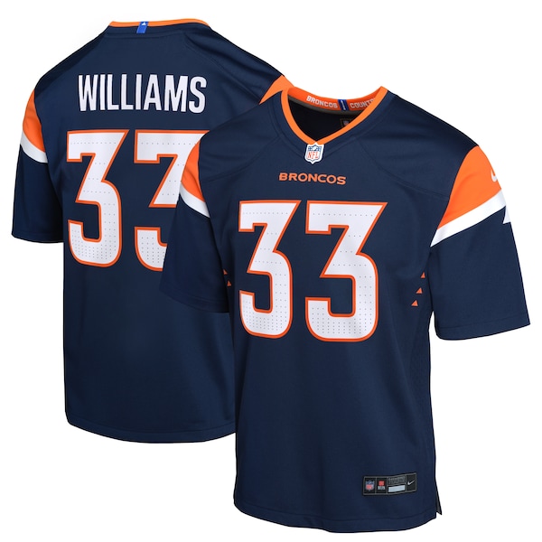 Javonte Williams Denver Broncos Nike Youth Alternate Game Jersey - Navy/Orange