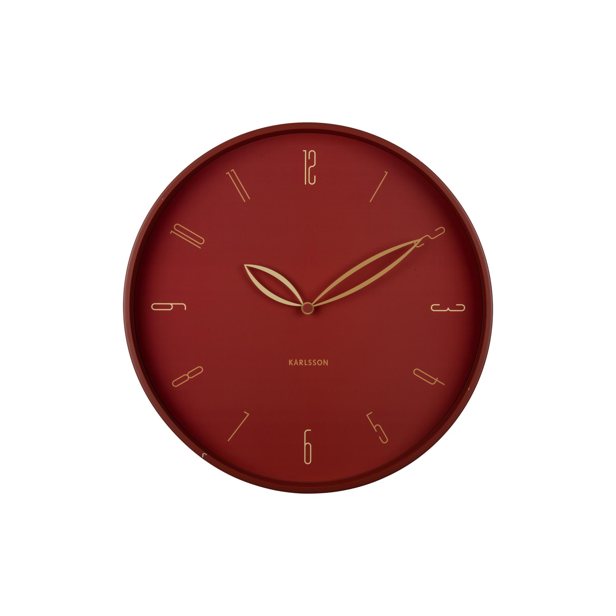 Karlsson wandklok Petals - rood - Ø40cm