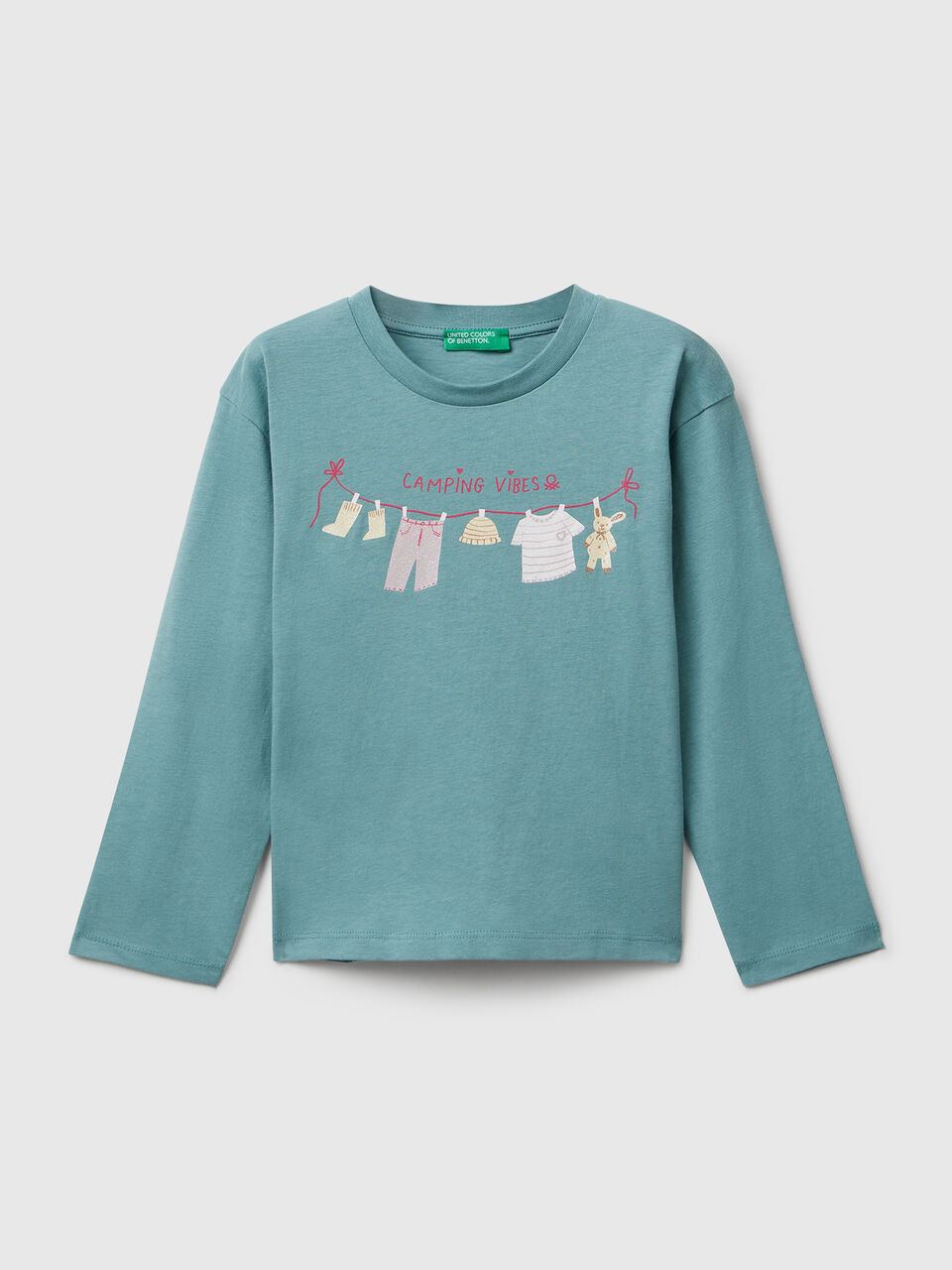 Cotton t-shirt with glittery print