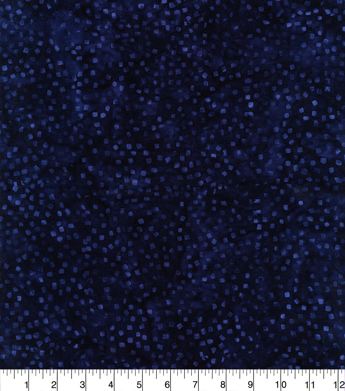 Blue Scattered Dots Batik Cotton Fabric