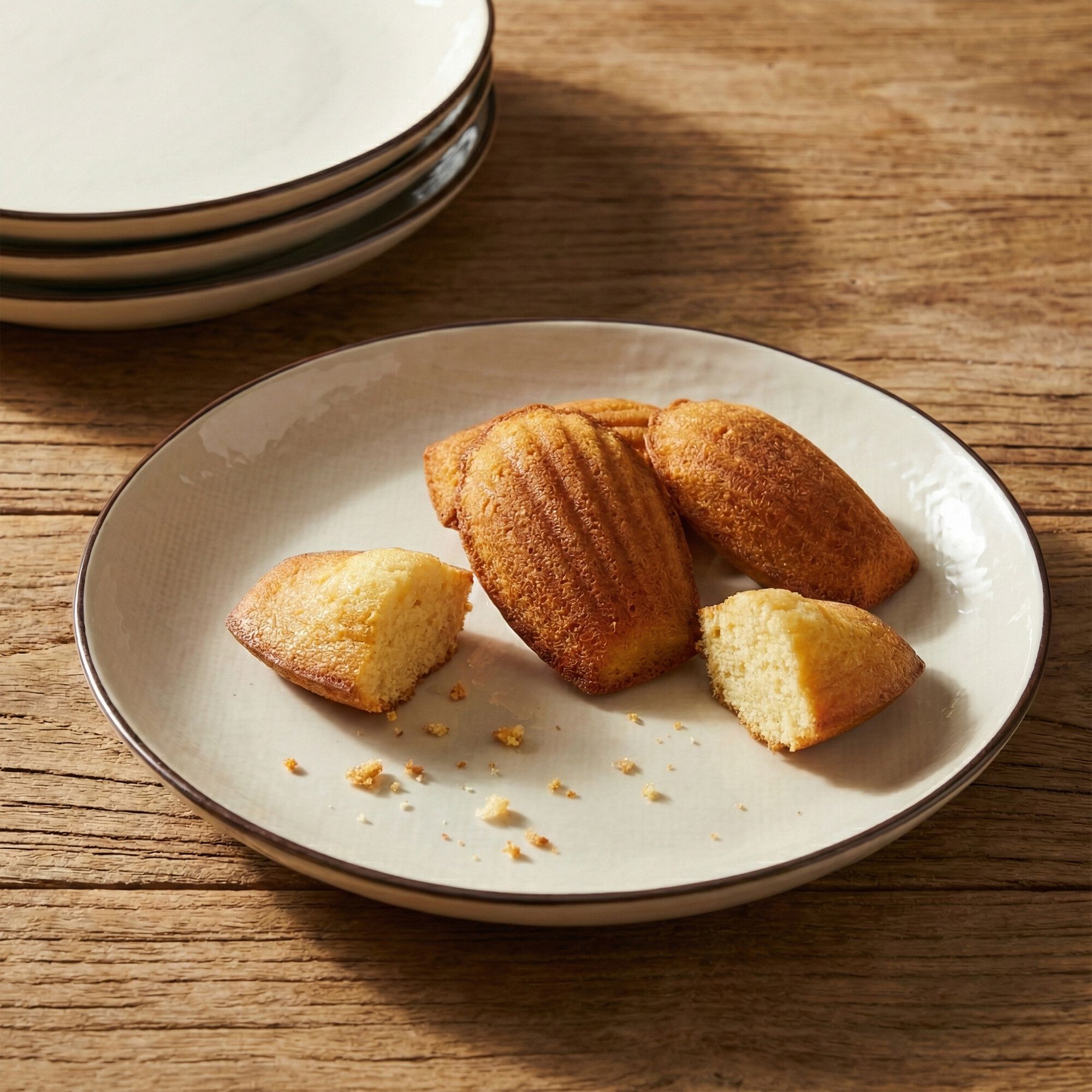 ZIA - Assiette à dessert en grès D19,7cm - blanc