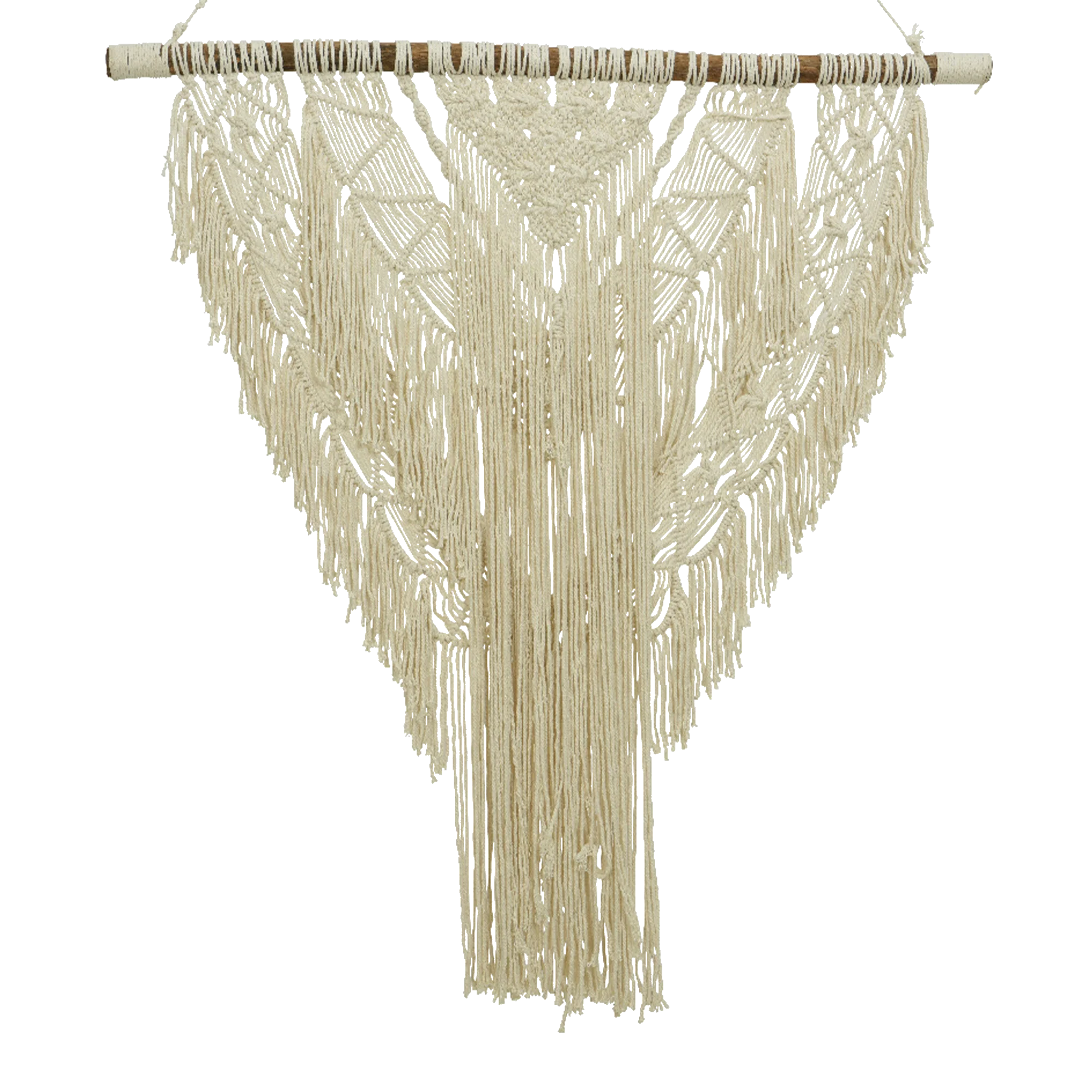 Suspension en macramé NAHUA coloris blanc