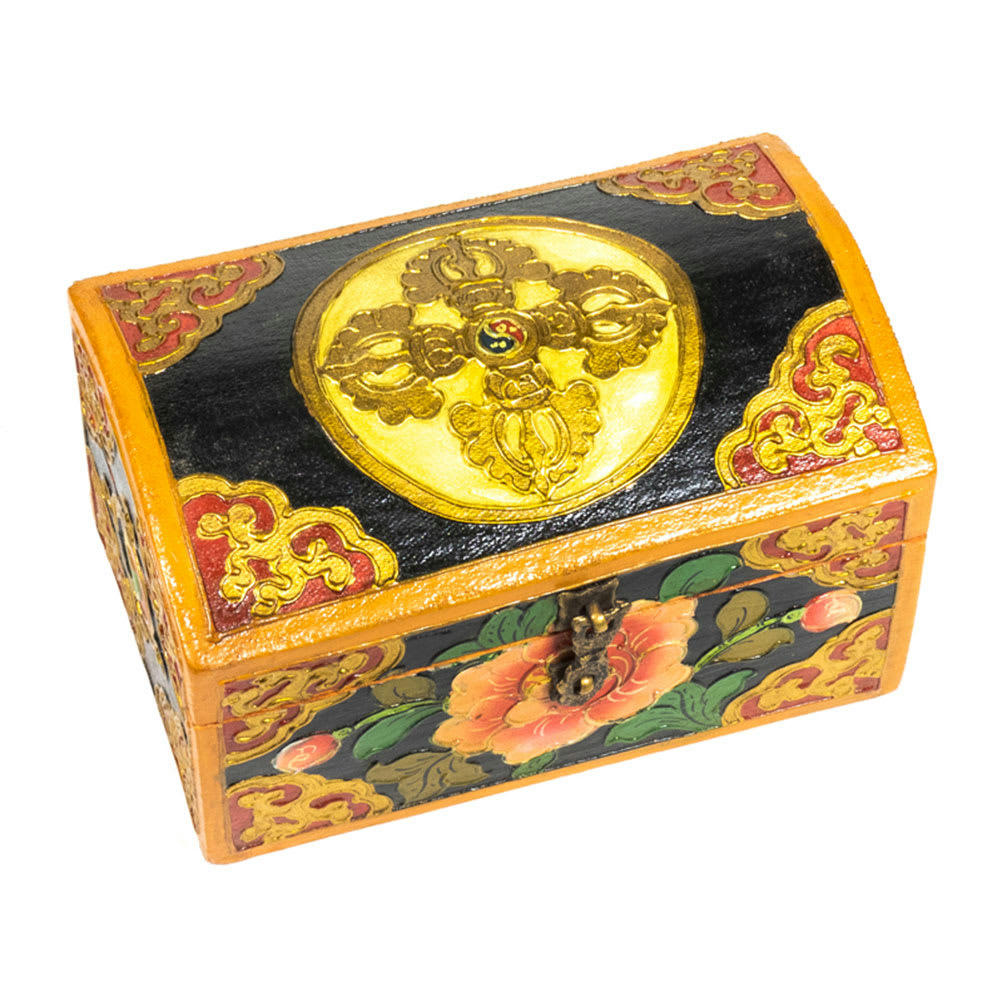 DORJE - Petit coffret tibétain 15x9cm