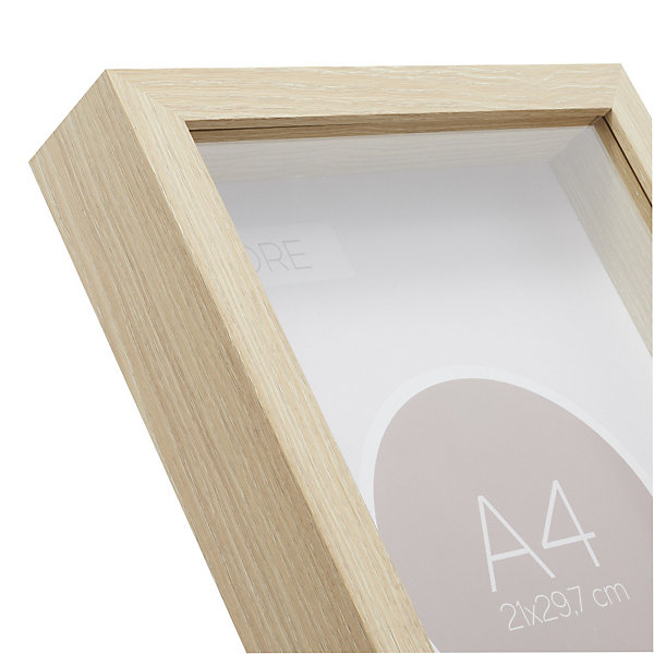 Cadre vitrine vide bois l.21 x H.29,7 cm