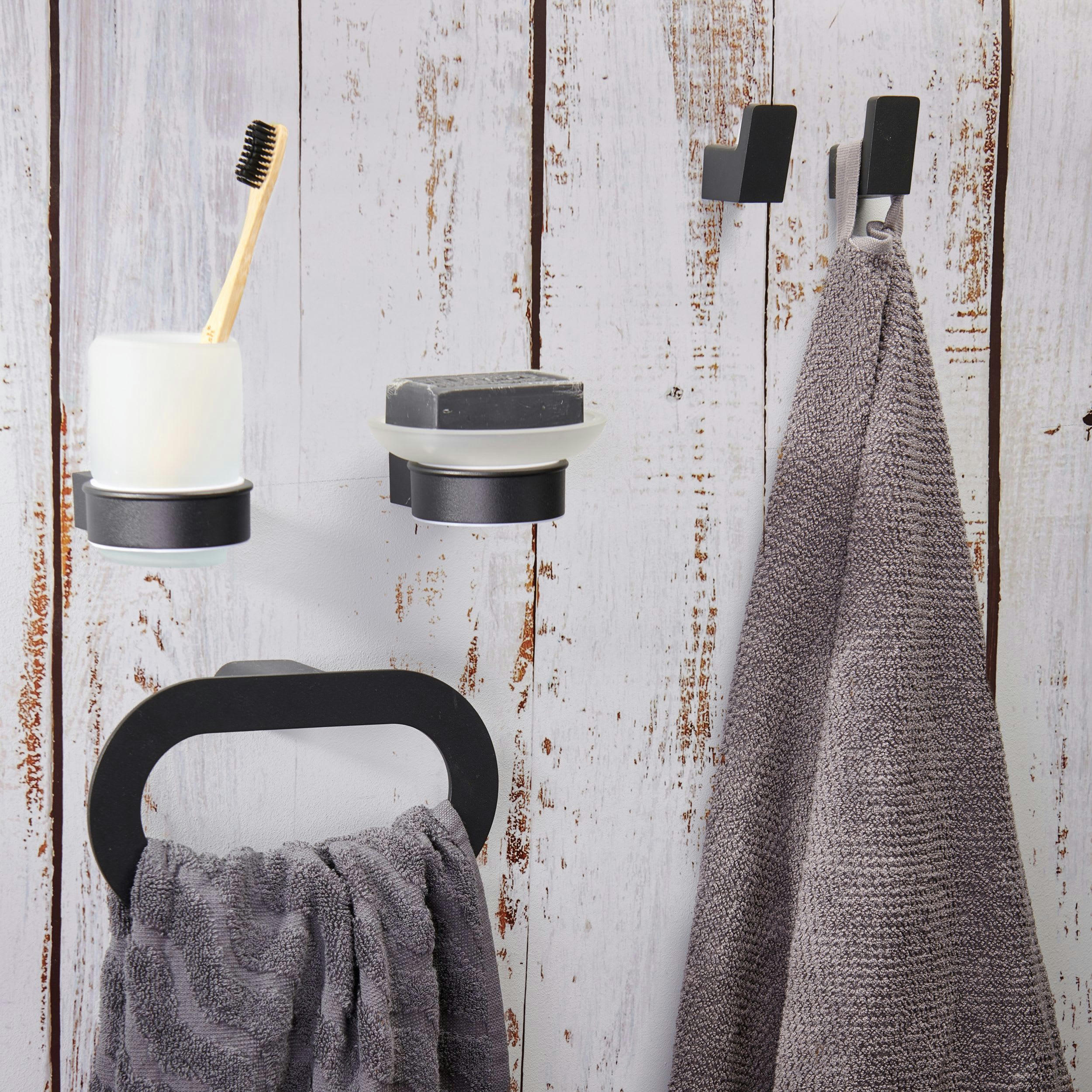 LOFT-GAME - Porte-serviette à fixer noir