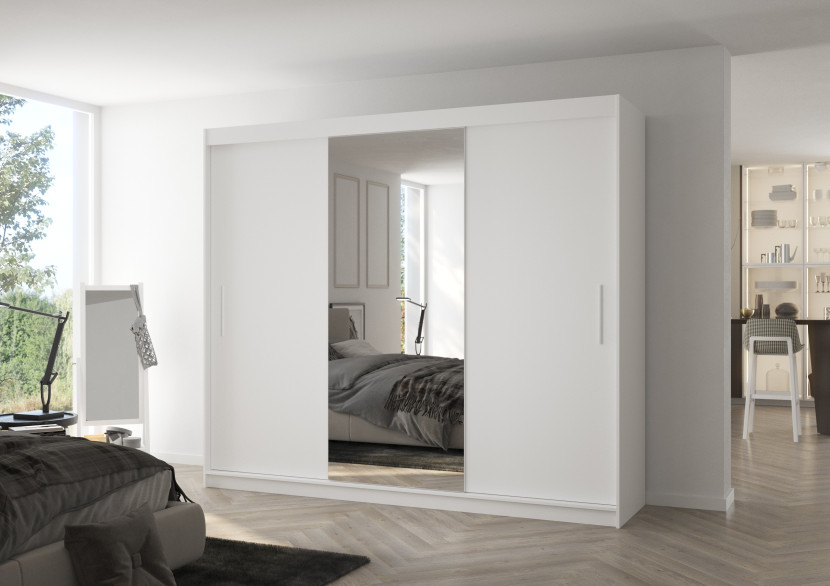Szafa przesuwna z lustrem DENIS 250 White