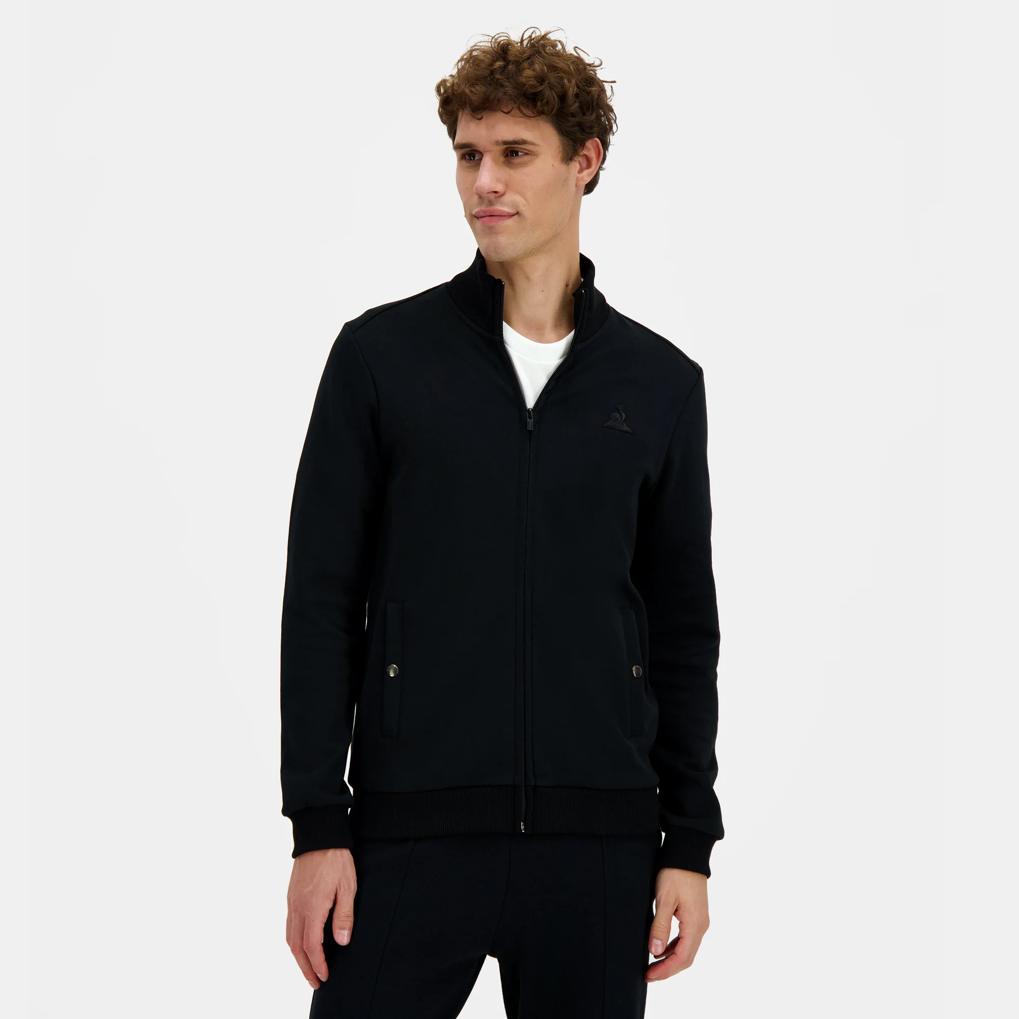 Veste zippée Essentiel double face avec logo brodé ton sur ton