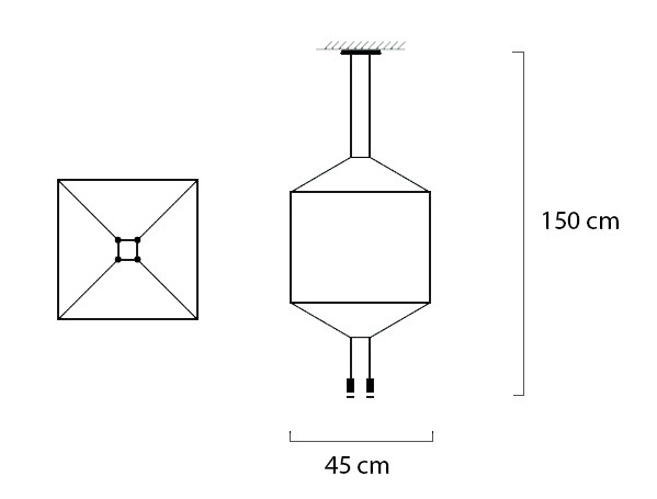 MOOSEE lampa wisząca FLUSSO 4 czarna