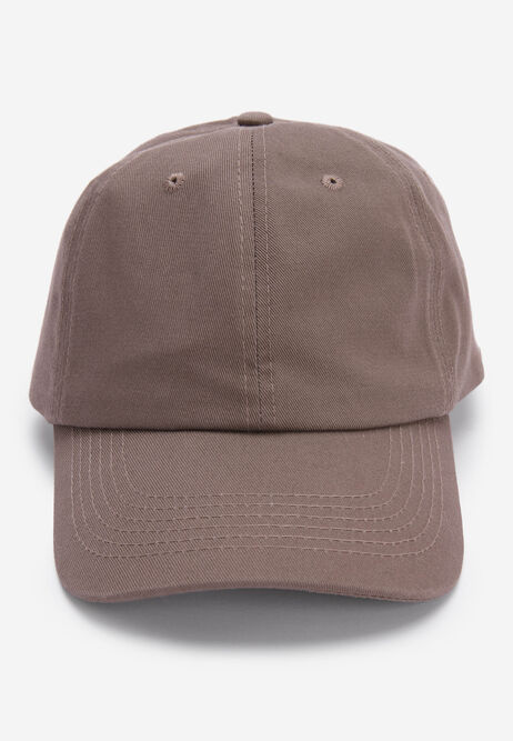 Mens Brown Wash Cotton Baseball Cap